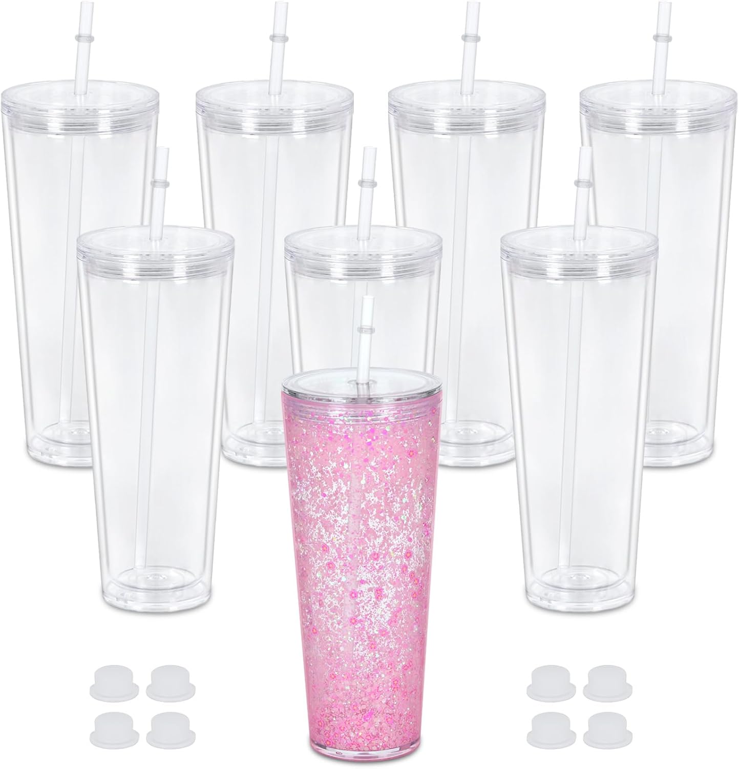 24oz Acrylic Snowglobe Tumbler