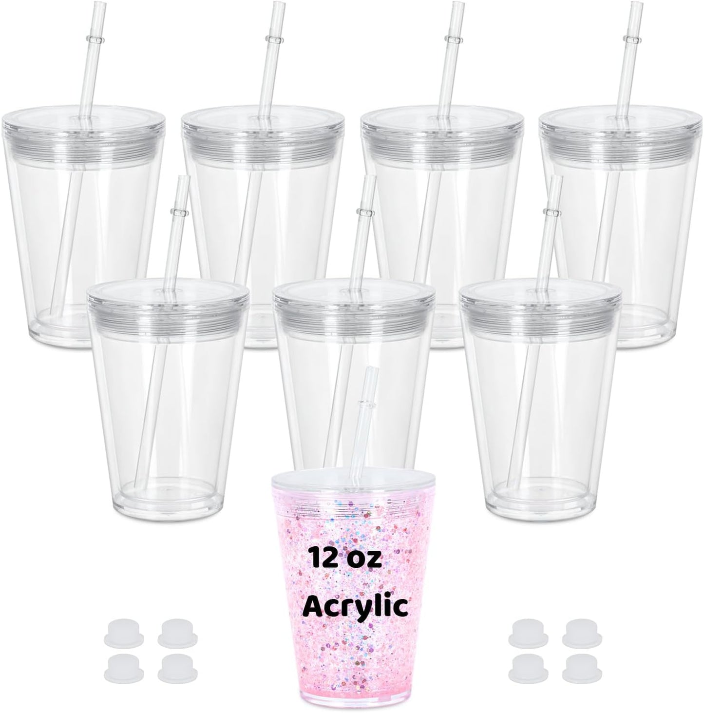 12oz Acrylic Snowglobe Tumbler