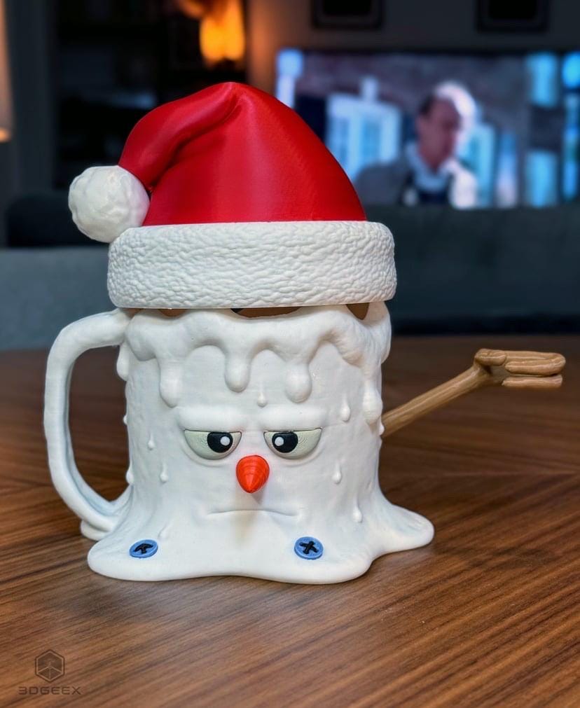 Melting Snowman Ice Cream Pint Holder